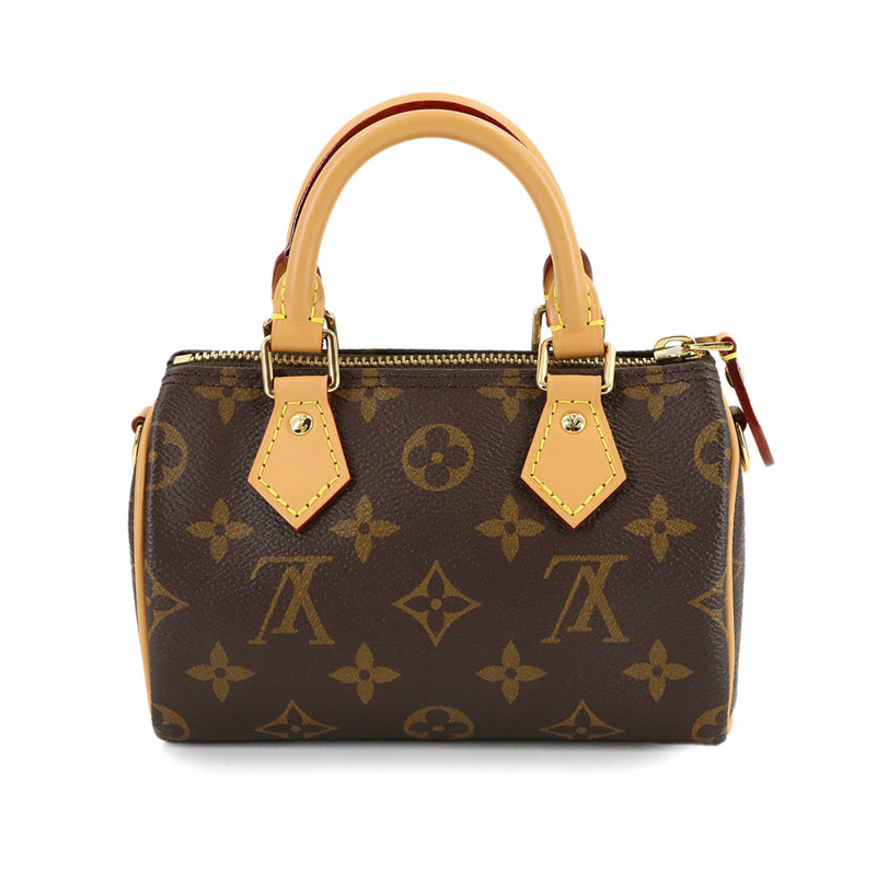 路易威登 LOUIS VUITTON Monogram Nano Speedy 兩手提單肩包 M81085-1