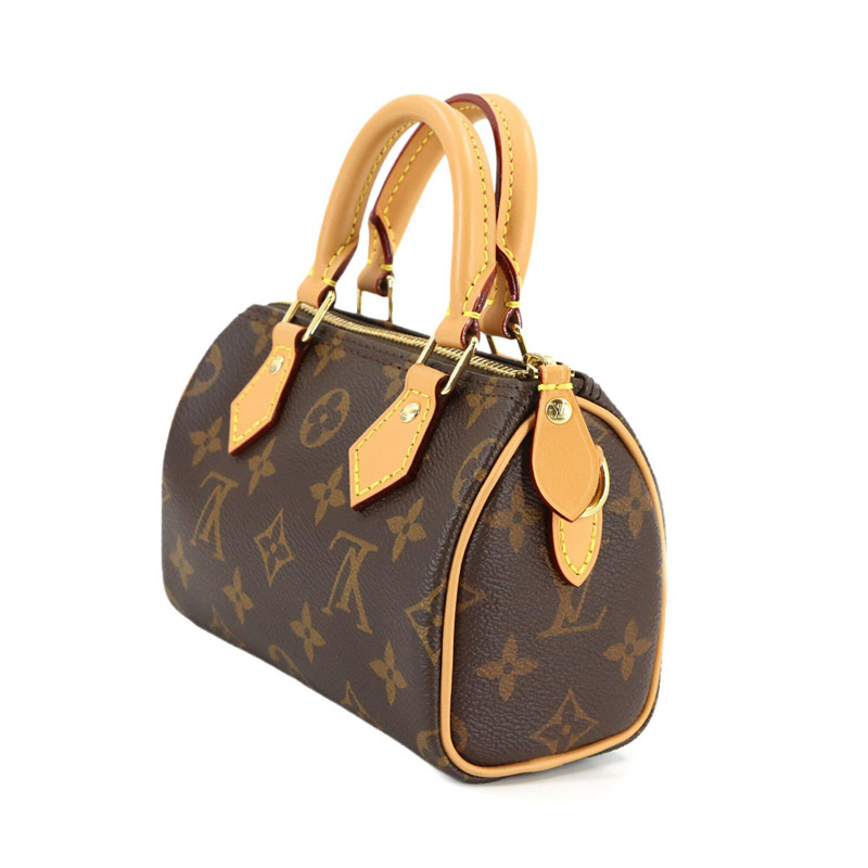路易威登 LOUIS VUITTON Monogram Nano Speedy 兩手提單肩包 M81085-2