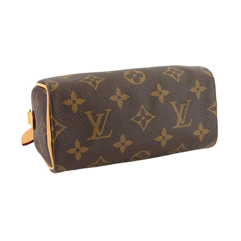 路易威登 LOUIS VUITTON Monogram Nano Speedy 兩手提單肩包 M81085-3