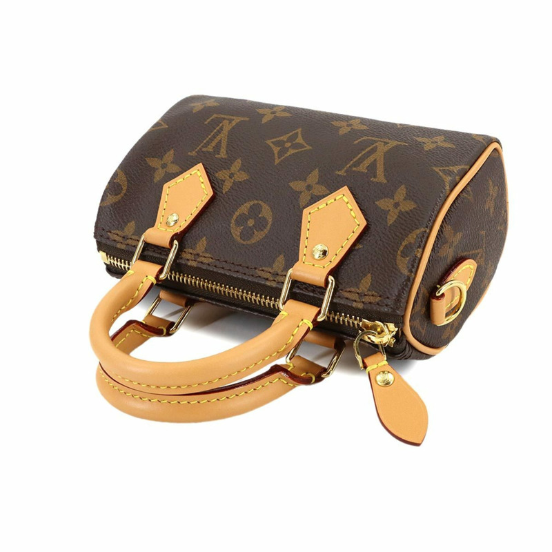 路易威登 LOUIS VUITTON Monogram Nano Speedy 兩手提單肩包 M81085-4