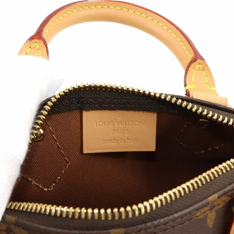 路易威登 LOUIS VUITTON Monogram Nano Speedy 兩手提單肩包 M81085-6