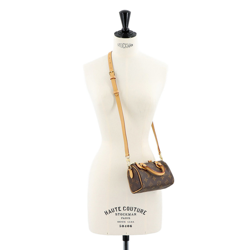 路易威登 LOUIS VUITTON Monogram Nano Speedy 兩手提單肩包 M81085-7