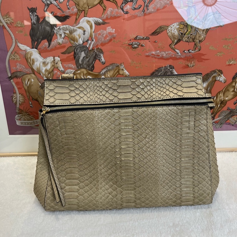 賽琳/Celine edge bag限量版蛇皮鞦韆 手提包 🈚附件-5