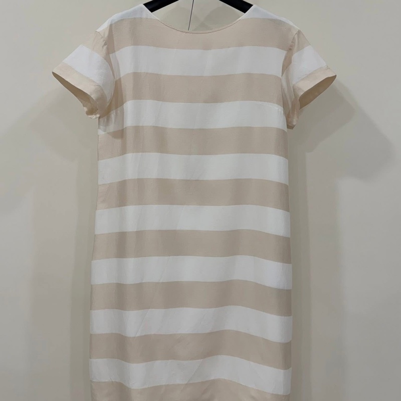 BURBERRY 倫敦 橫條拉鏈格紋洋裝-1