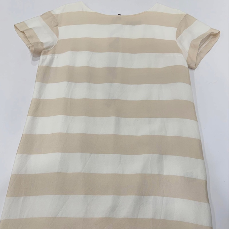 BURBERRY 倫敦 橫條拉鏈格紋洋裝-4