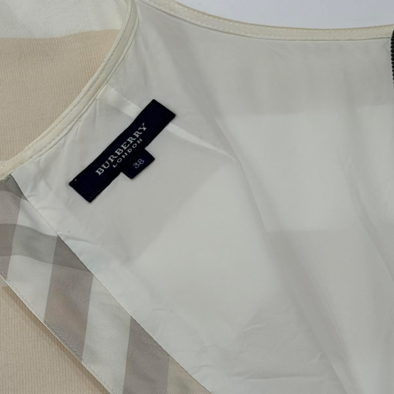 BURBERRY 倫敦 橫條拉鏈格紋洋裝-8