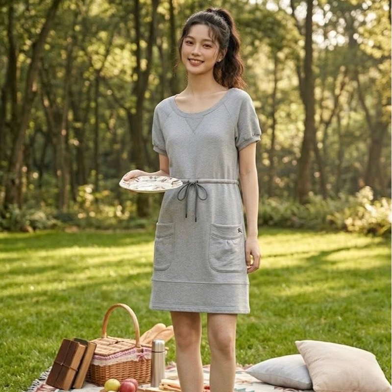 BURBERRY 抽繩大口袋戰馬洋裝-0