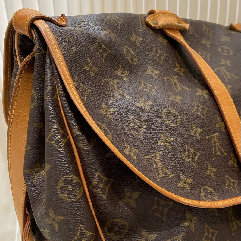 Lv/路易威登 經典Logo印花郵差包斜挎單肩包 男款 33*25*25-2