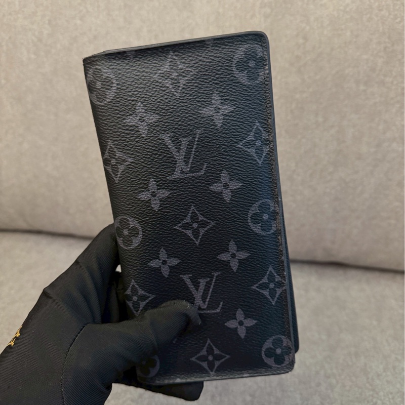 LV黑老花對開長夾-1
