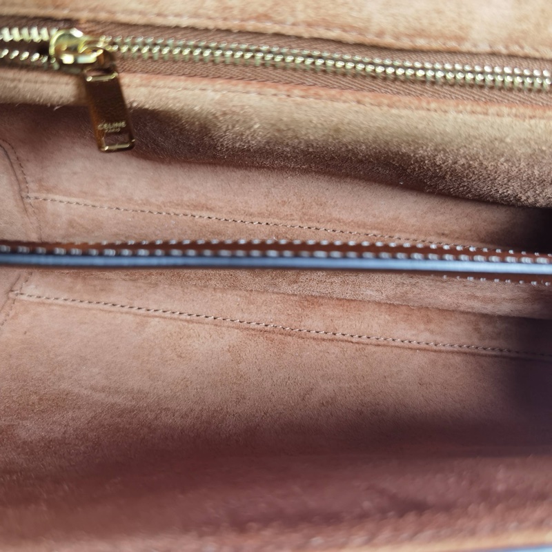 Celine賽琳teen soft 16單肩包斜挎包 牛皮 焦糖色 尺寸:23*16*5 配件:塵袋 肩帶-3