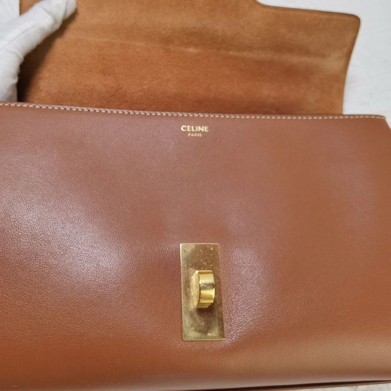 Celine賽琳teen soft 16單肩包斜挎包 牛皮 焦糖色 尺寸:23*16*5 配件:塵袋 肩帶-7
