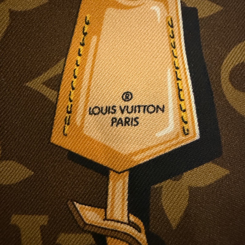 Louis Vuitton Monogram Confidential Bandeau棕色老花絲巾-1