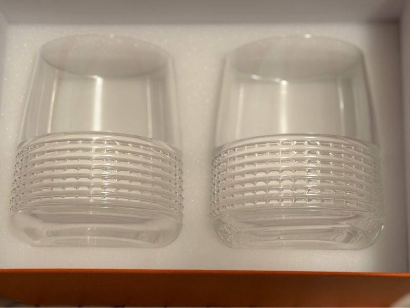 【全新2023正品】Hermès Intervalle 水晶威士忌杯 / 平底杯（一對兩入）-2