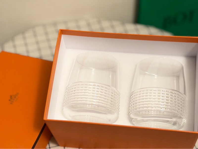 【全新2023正品】Hermès Intervalle 水晶威士忌杯 / 平底杯（一對兩入）-3