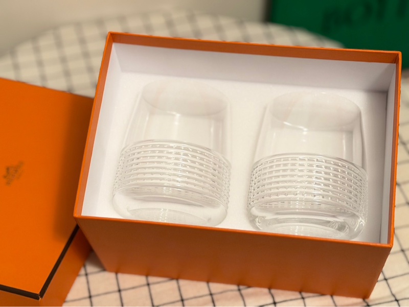 【全新2023正品】Hermès Intervalle 水晶威士忌杯 / 平底杯（一對兩入）-6