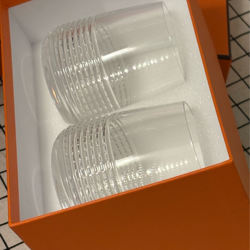 【全新2023正品】Hermès Intervalle 水晶威士忌杯 / 平底杯（一對兩入）-7