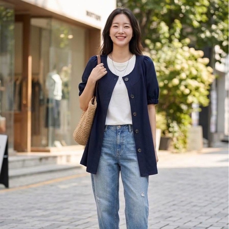 BURBERRY 藍標 排扣束口戰馬長版上衣&外套深藍近黑-1