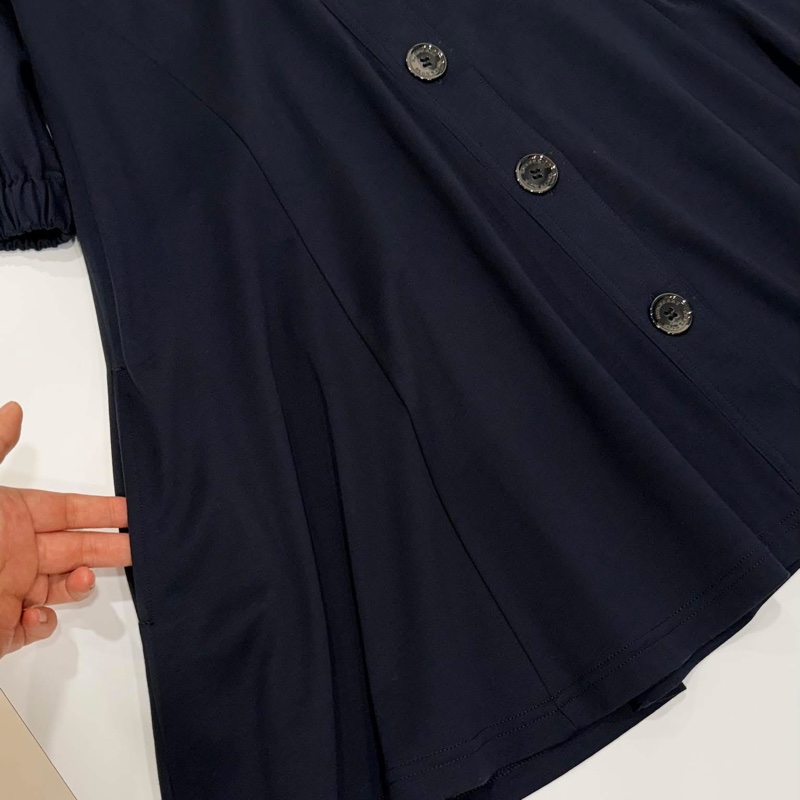 BURBERRY 藍標 排扣束口戰馬長版上衣&外套深藍近黑-5