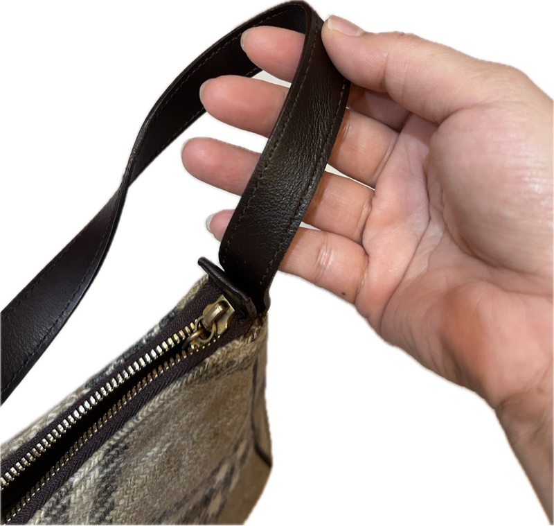 BURBERRY 毛呢hobo包(附塵袋-24