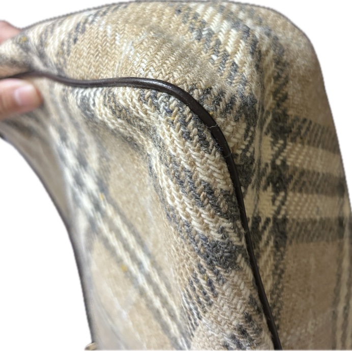 BURBERRY 毛呢hobo包(附塵袋-33