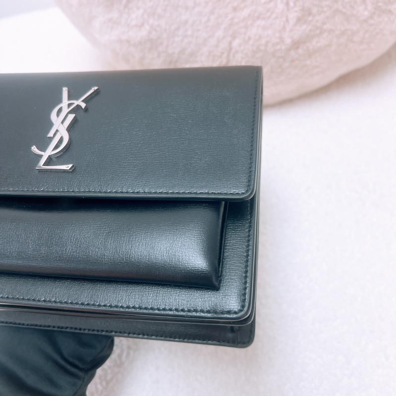 YSL sunset 黑銀鏈條包-3