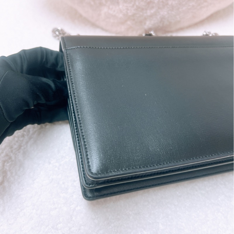 YSL sunset 黑銀鏈條包-8