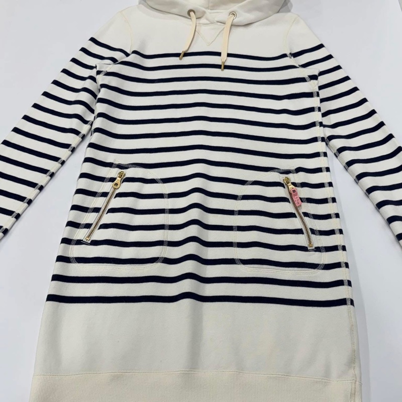 BURBERRY 連帽抽繩橫條拉鏈洋裝-8