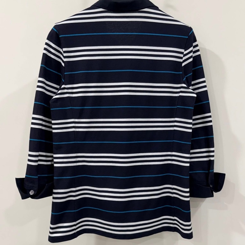 BURBERRY 倫敦 拼接橫條戰馬上衣-2