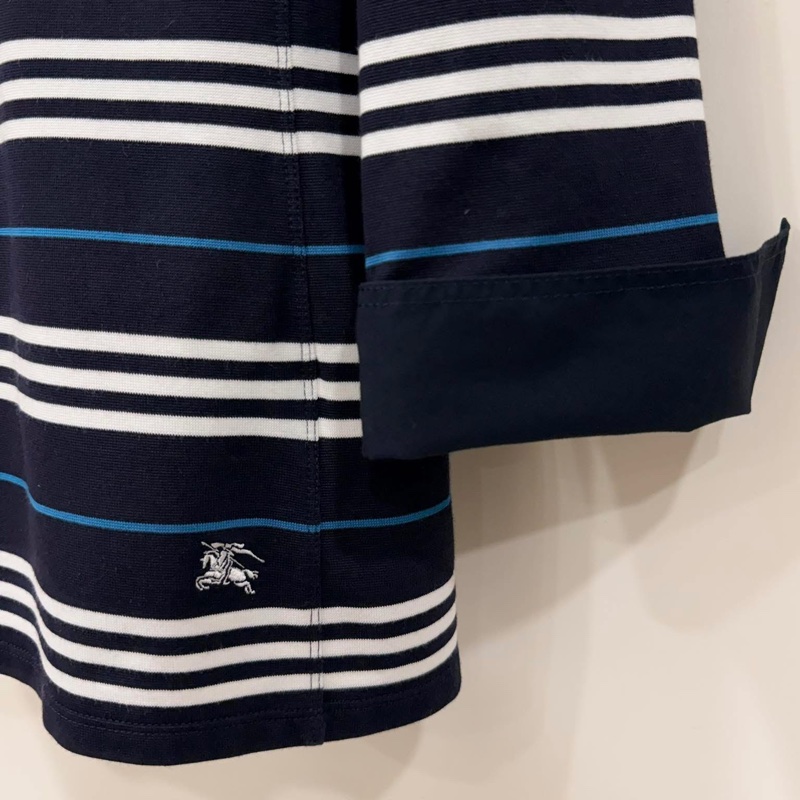 BURBERRY 倫敦 拼接橫條戰馬上衣-4