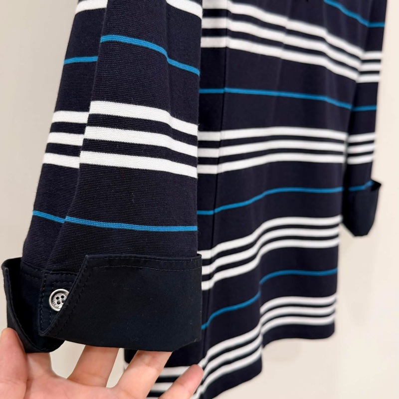 BURBERRY 倫敦 拼接橫條戰馬上衣-5