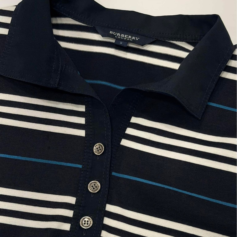 BURBERRY 倫敦 拼接橫條戰馬上衣-8