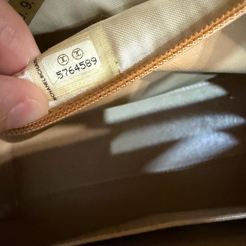 chanel vintage 中古 Kelly 米色 香奈兒 單肩包-9