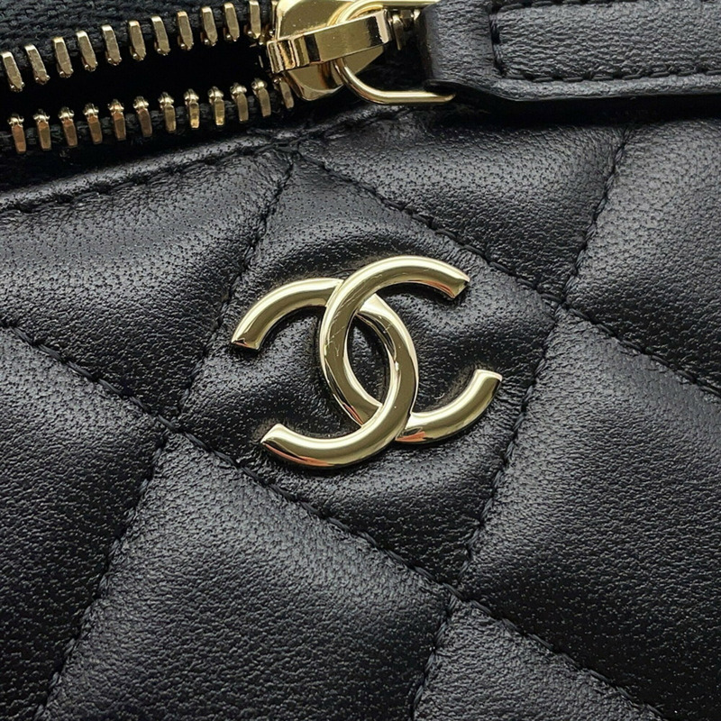 香奈兒鏈肩包 Matelassé Coco Mark 化妝箱 羊皮 AP2199 香奈兒手提包 黑色 女士-8