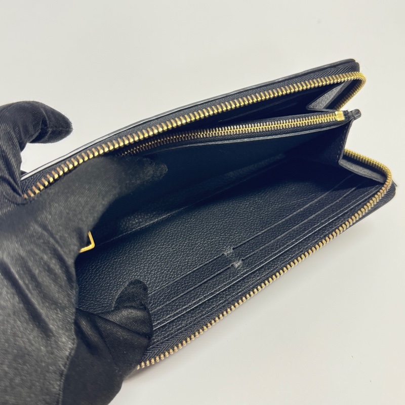 【超級新 全配🎁】 LV M60171 黑老花 牛皮壓紋長夾（專櫃27,700）-9