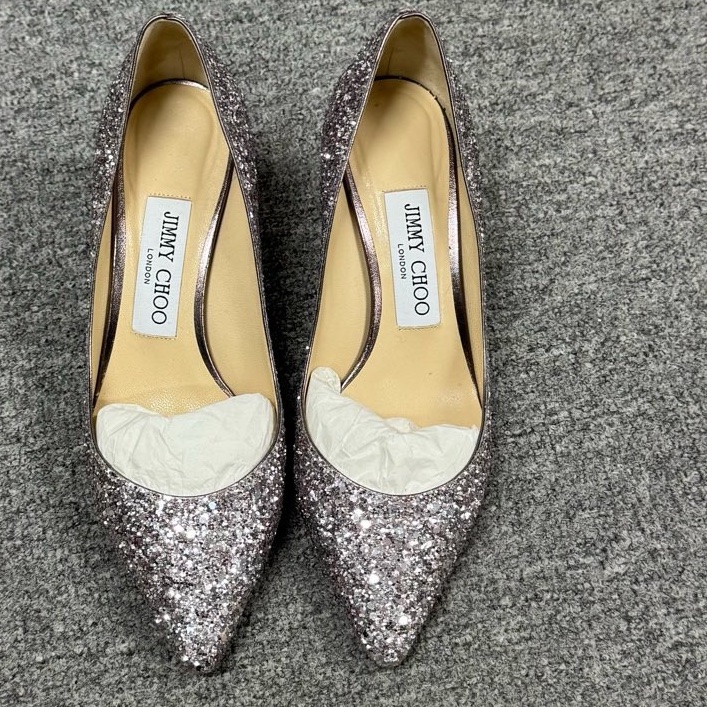 Jimmy Choo 周仰傑 亮片 高跟鞋 35.5碼 🈚附件-1