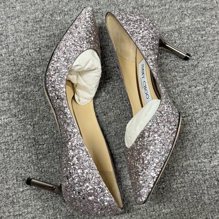 Jimmy Choo 周仰傑 亮片 高跟鞋 35.5碼 🈚附件-2
