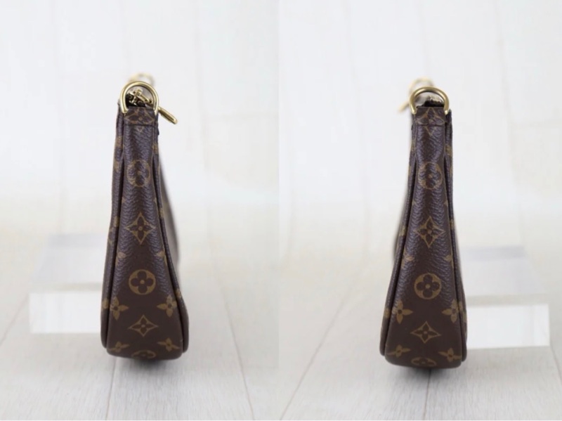 「JL精品代購」98新 LV 老花 五合一 粉背帶-12