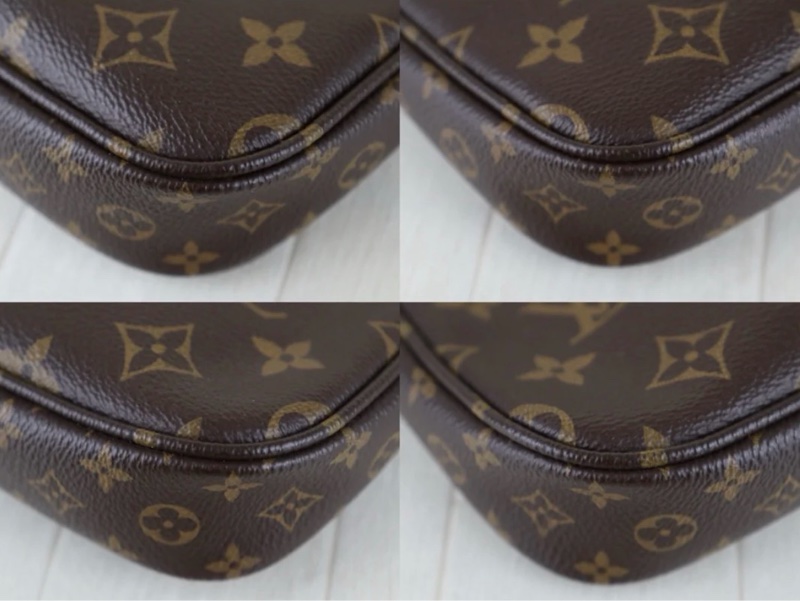 「JL精品代購」98新 LV 老花 五合一 粉背帶-14