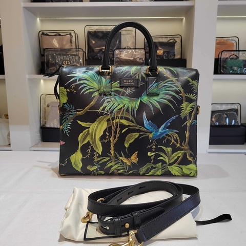 古驰 GUCCI 多色牛皮印花斜挎包手提包单肩包