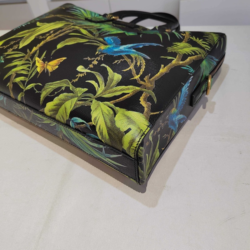 古驰 GUCCI 多色牛皮印花斜挎包手提包单肩包-3