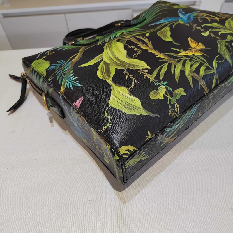 古驰 GUCCI 多色牛皮印花斜挎包手提包单肩包-4