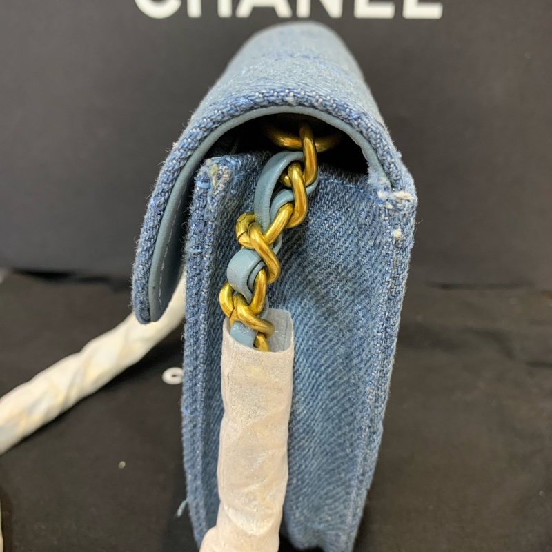 香奈兒/chanel 牛仔相機鏈條包-1