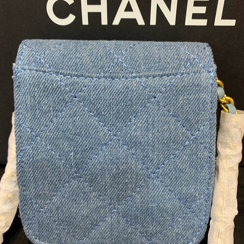 香奈兒/chanel 牛仔相機鏈條包-2