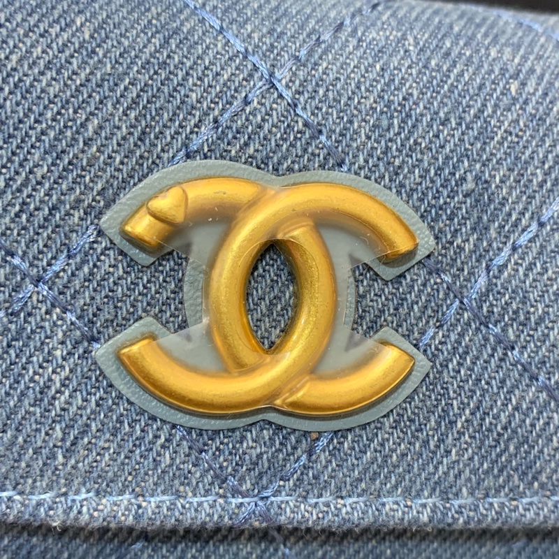 香奈兒/chanel 牛仔相機鏈條包-6