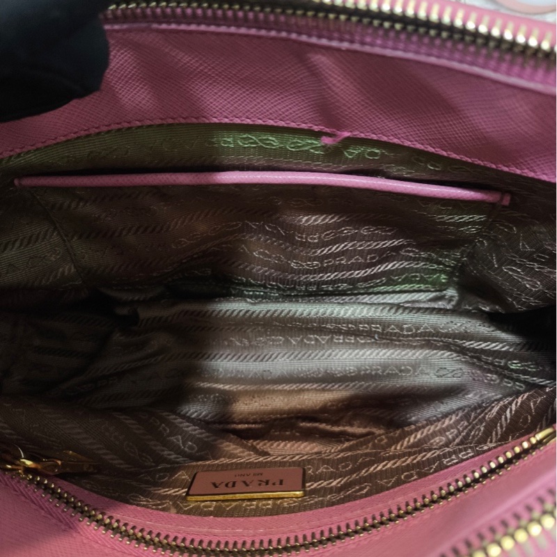 parda /普拉達 殺手包玫紅色-4