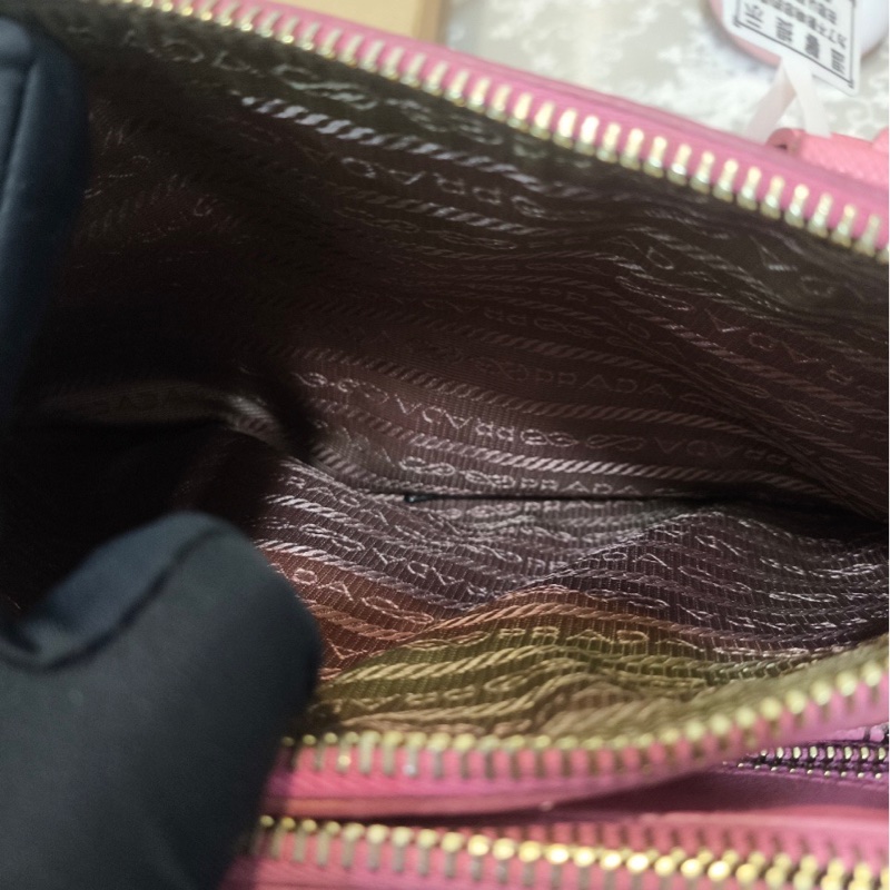 parda /普拉達 殺手包玫紅色-5