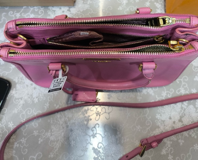 parda /普拉達 殺手包玫紅色-6