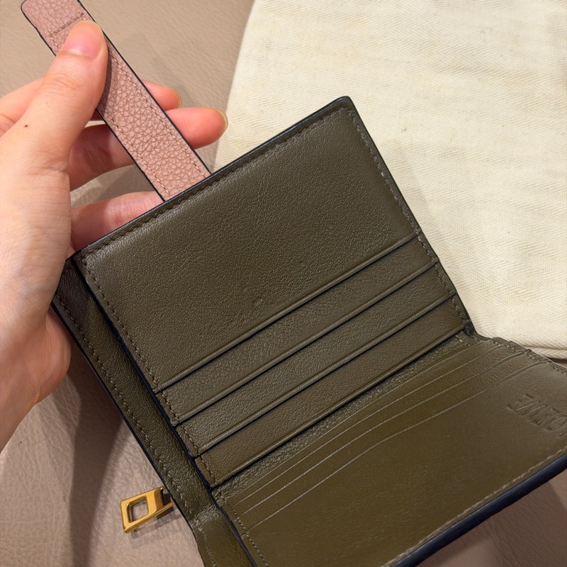 🈶購證❤️ loewe #藕粉色 #荔枝牛皮 #短夾 #錢包-9