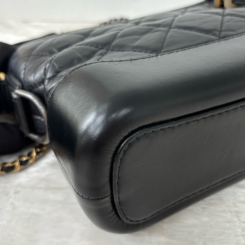 99新全配❤️ 香奈兒 #流浪包 #黑金 #小號 #油蠟皮-5