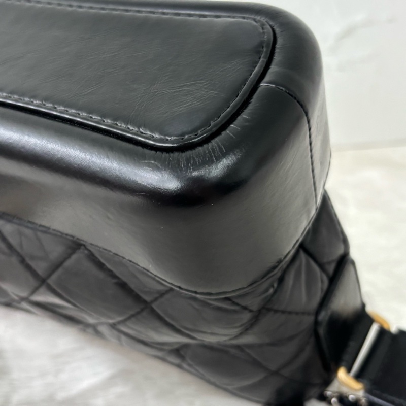 99新全配❤️ 香奈兒 #流浪包 #黑金 #小號 #油蠟皮-9